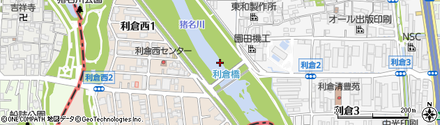 利倉橋周辺の地図