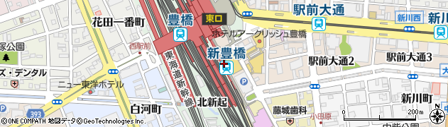新豊橋駅周辺の地図
