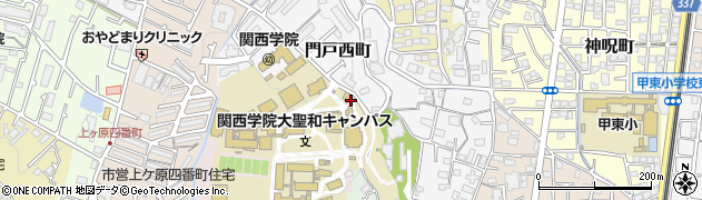兵庫県西宮市門戸西町周辺の地図