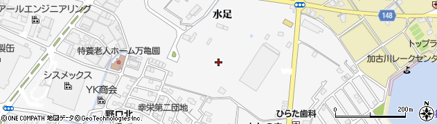 兵庫県加古川市野口町水足85周辺の地図