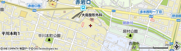 愛知県豊橋市東田町（井原）周辺の地図