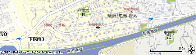 掛川東高入口周辺の地図