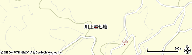 岡山県高梁市川上町七地周辺の地図