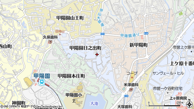 〒662-0014 兵庫県西宮市甲陽園日之出町の地図