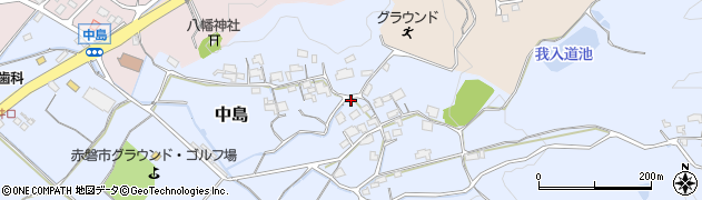 岡山県赤磐市中島周辺の地図