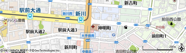 豊橋郵便局貯金サービス周辺の地図