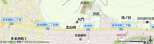 愛知県豊橋市多米町（大門）周辺の地図