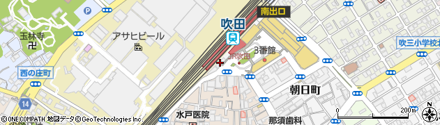 ＪＲ吹田駅前中央自転車駐車場周辺の地図