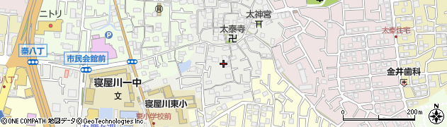 大阪府寝屋川市太秦元町周辺の地図