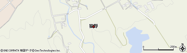 三重県伊賀市猿野周辺の地図