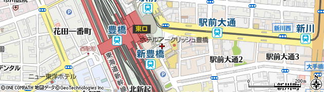 ファミリーマート豊橋駅東口店周辺の地図