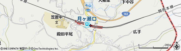 月ケ瀬口駅周辺の地図