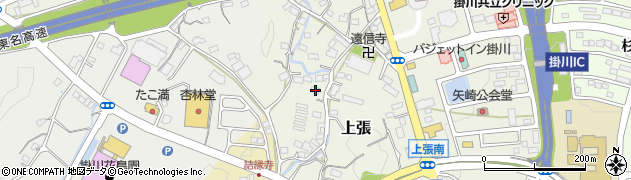 静岡県掛川市上張1044周辺の地図