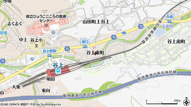 〒651-1245 兵庫県神戸市北区谷上東町の地図