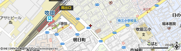松屋吹田店周辺の地図