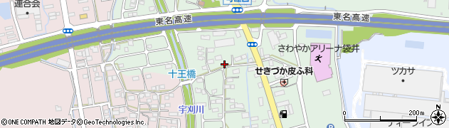静岡県袋井市久能周辺の地図