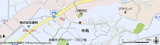 岡山県赤磐市中島117周辺の地図