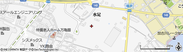 兵庫県加古川市野口町水足76周辺の地図