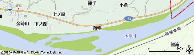 京都府木津川市加茂町銭司（苗場）周辺の地図