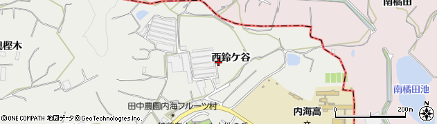 愛知県南知多町（知多郡）内海（西鈴ケ谷）周辺の地図