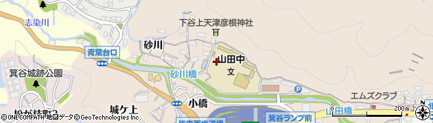 兵庫県神戸市北区山田町下谷上（宮ノ前）周辺の地図