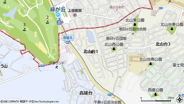 〒651-2215 兵庫県神戸市西区北山台の地図