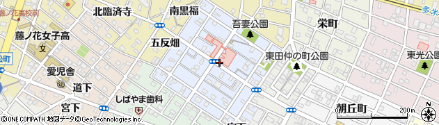愛知県豊橋市吾妻町周辺の地図