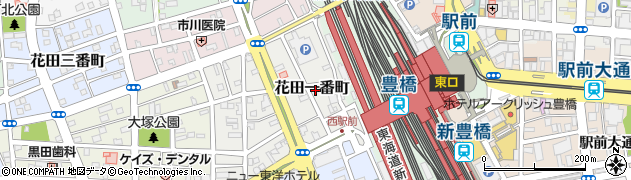 豊橋市役所　豊橋駅西口自転車等駐車場周辺の地図