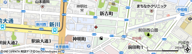 愛知県豊橋市新吉町38周辺の地図