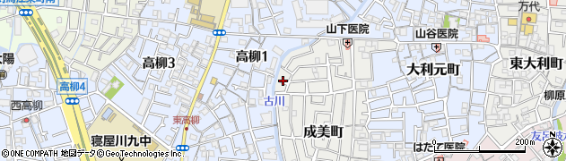大阪府寝屋川市成美町5周辺の地図