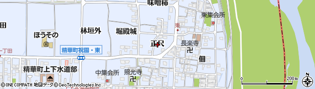 京都府相楽郡精華町祝園正尺周辺の地図