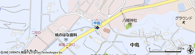 中島周辺の地図