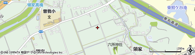 静岡県掛川市領家周辺の地図