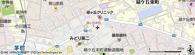 北伊勢上野信用金庫緑ヶ丘支店周辺の地図