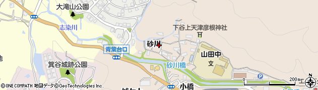 兵庫県神戸市北区山田町下谷上砂川13周辺の地図