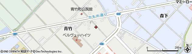 愛知県豊橋市青竹町周辺の地図
