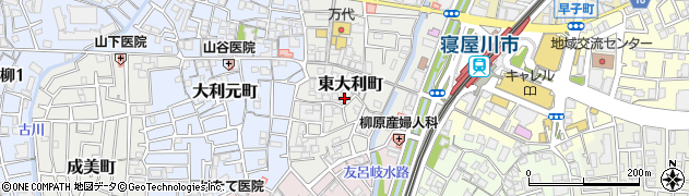 大阪府寝屋川市東大利町周辺の地図