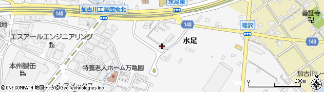 兵庫県加古川市野口町水足2018周辺の地図