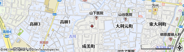 大阪府寝屋川市成美町2周辺の地図
