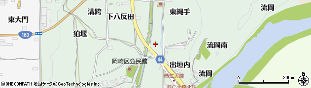京都府木津川市加茂町岡崎（落合）周辺の地図