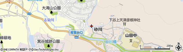 兵庫県神戸市北区山田町下谷上砂川11周辺の地図