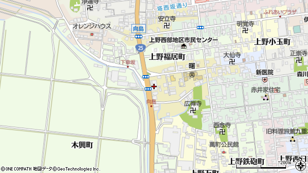 〒518-0856 三重県伊賀市上野徳居町の地図