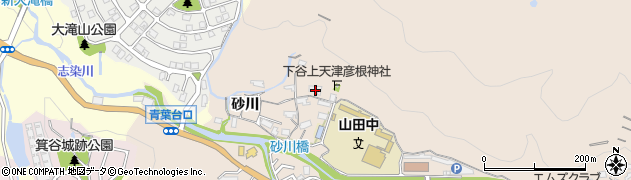 兵庫県神戸市北区山田町下谷上砂川37周辺の地図
