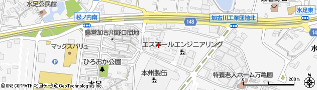 兵庫県加古川市野口町水足179周辺の地図