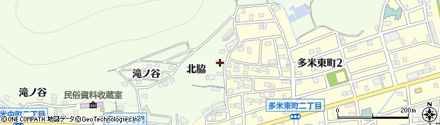 愛知県豊橋市多米町（北脇）周辺の地図