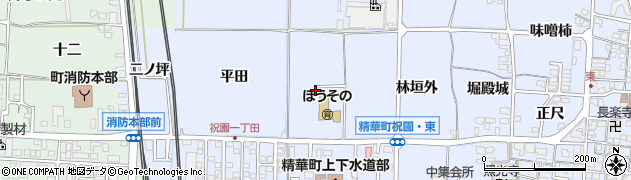 京都府精華町（相楽郡）祝園（一ノ間）周辺の地図