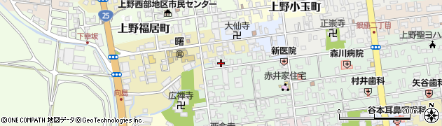 明治牛乳伊賀上野販売所周辺の地図