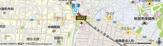 権太呂すし 阪急豊津駅前店周辺の地図