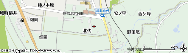 京都府木津川市山城町椿井（北代）周辺の地図