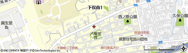 静岡県掛川市下俣南周辺の地図